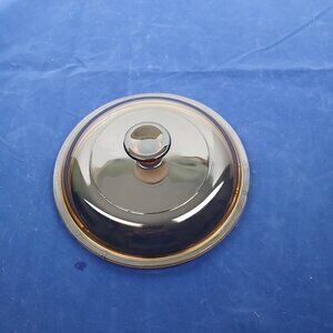 Pyrex Amber Glass Replacement Lids 6” & 8” Set Vintage Brown